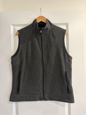 Columbia Dark Gray Full-Zip Fleece Vest